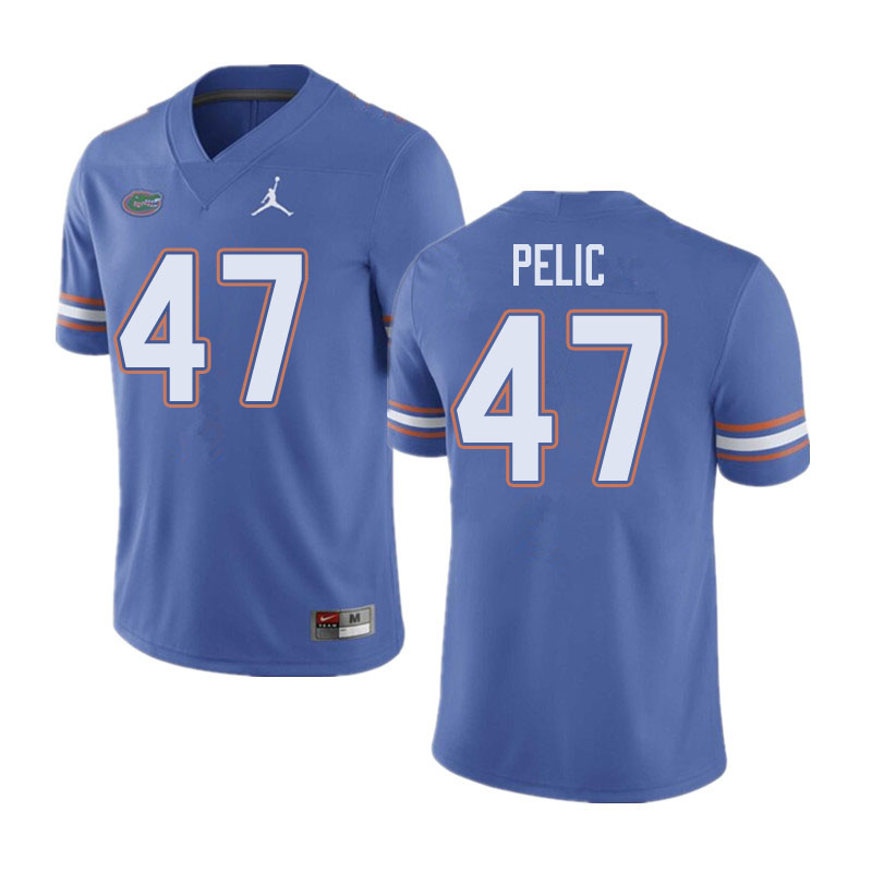 Jordan Brand Men #47 Justin Pelic Florida Gators College Football Jerseys Sale-Blue